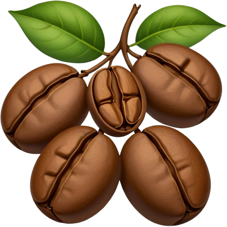 group of three coffee beans emoji