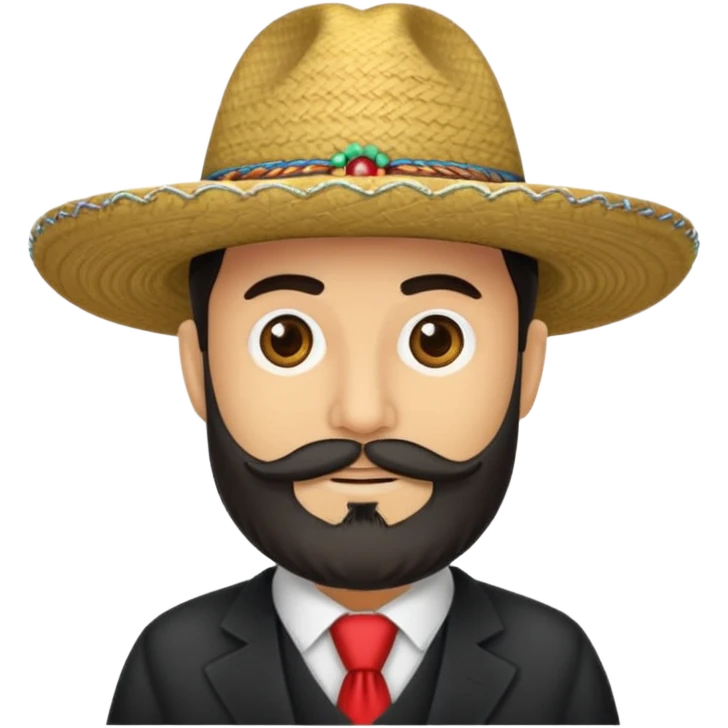Un señor con sombrero y barba al estilo culiacan  emoji