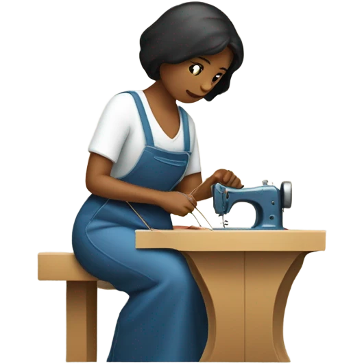 Person sewing emoji
