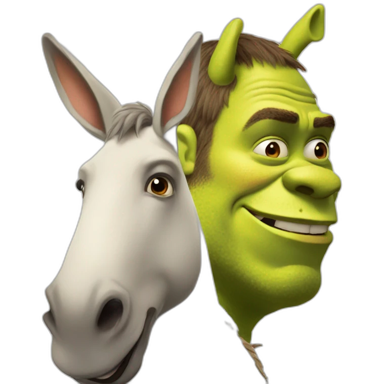 Shrek en burro emoji