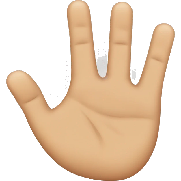 Three fingers emoji