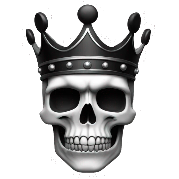 skull king crown black emoji