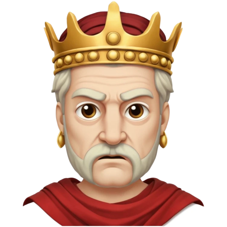 evil ancient greek king with toga ugly big nose emoji