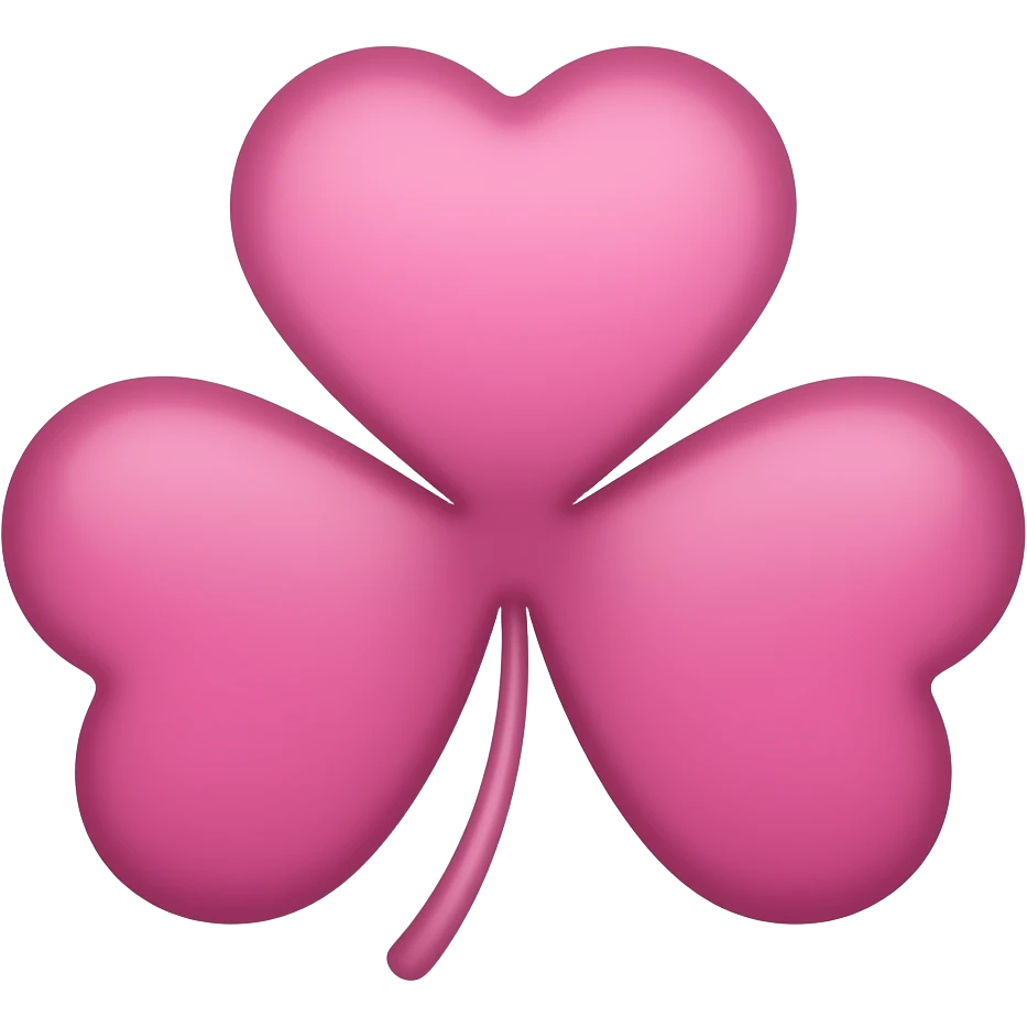 leaf clover make it four sides makenit pink and pink color emoji