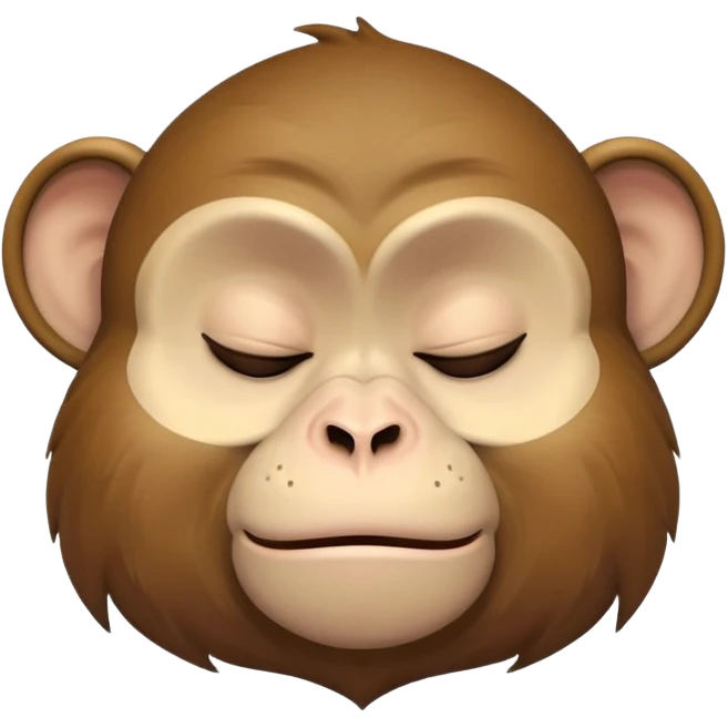 Tired Monkey face with eyes closed zzz emoji