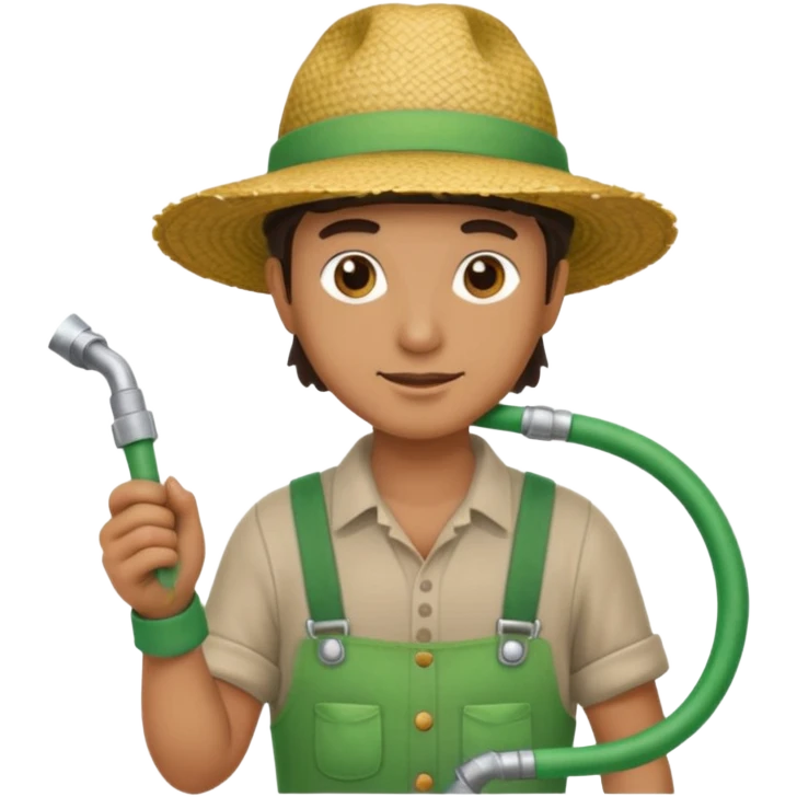 Gardner with hose emoji