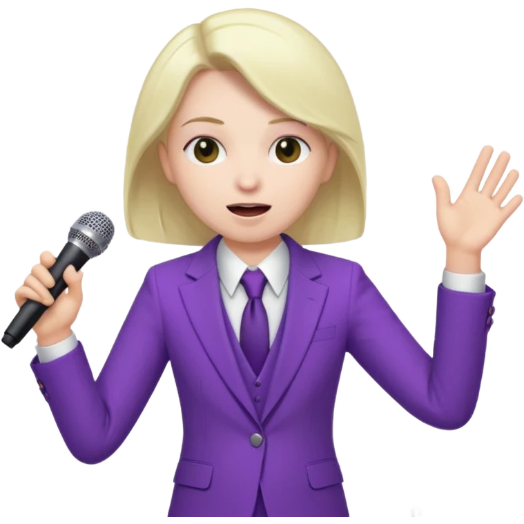 joker with, microphone, singing emoji