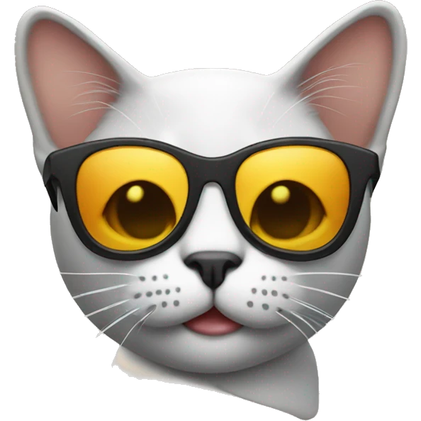 Cat with sunglasses emoji