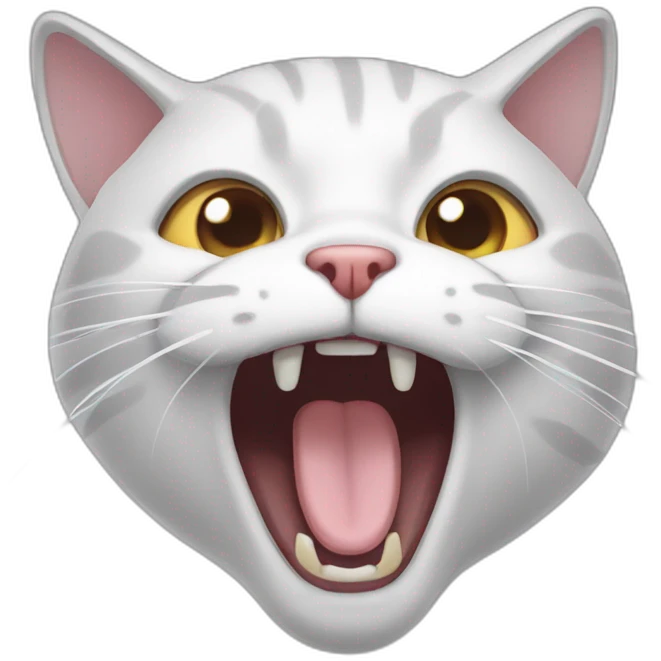 cat meowing angrily emoji