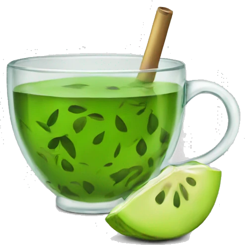 Green fruit tea emoji