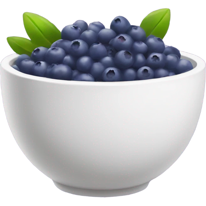White acai bowl with blueberries  emoji