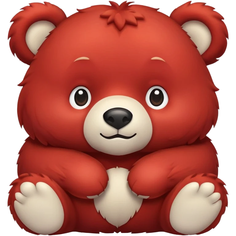 un oso de color rojo  emoji