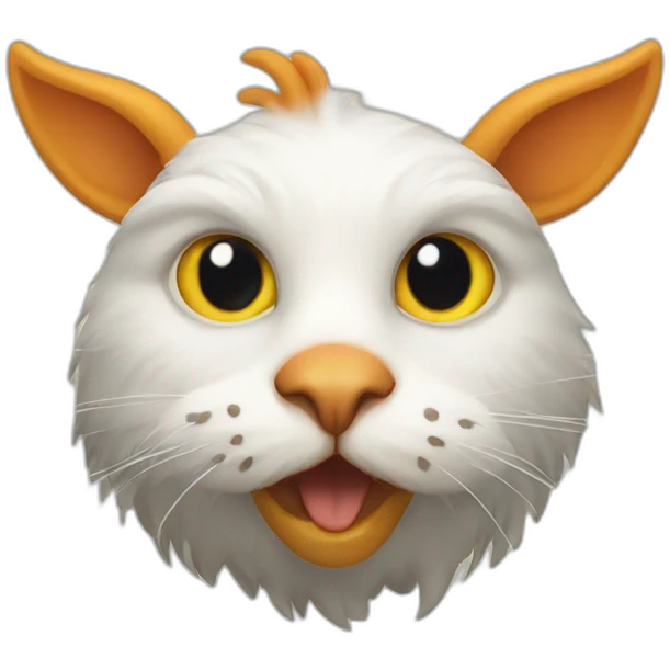 Cat-headed chicken emoji