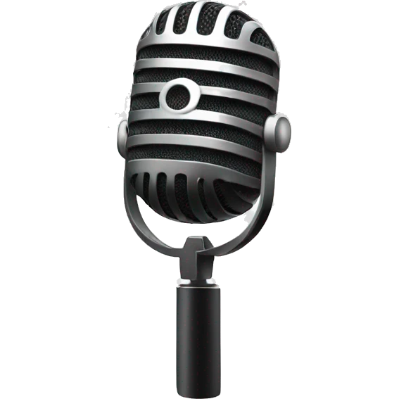 white wireless singer mic emoji