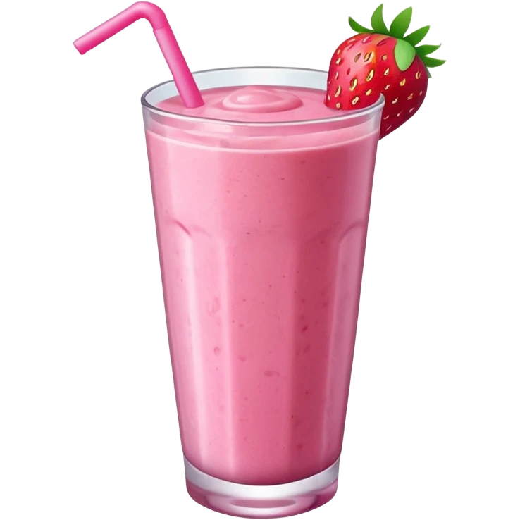 Smoothie pink with strawberry  emoji