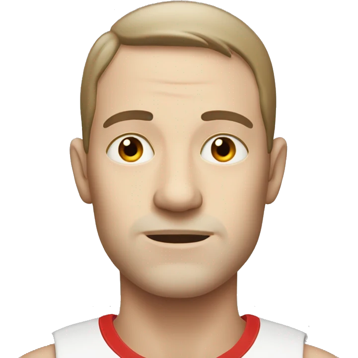 Man with the whites of his eyes tinted red emoji