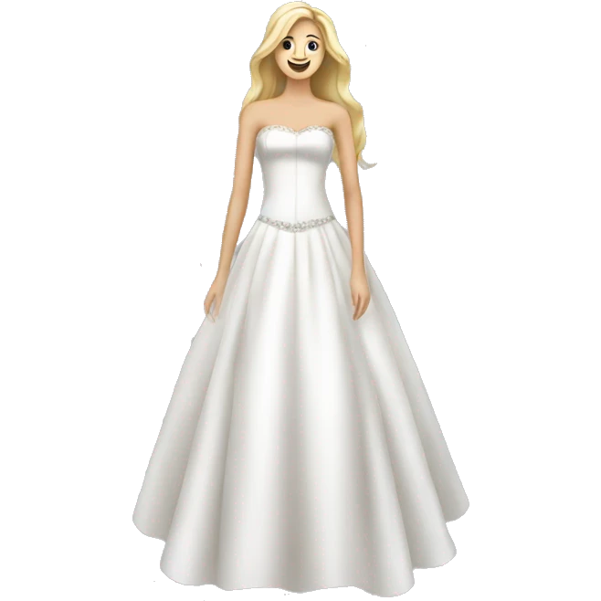 strapless wedding dress emoji