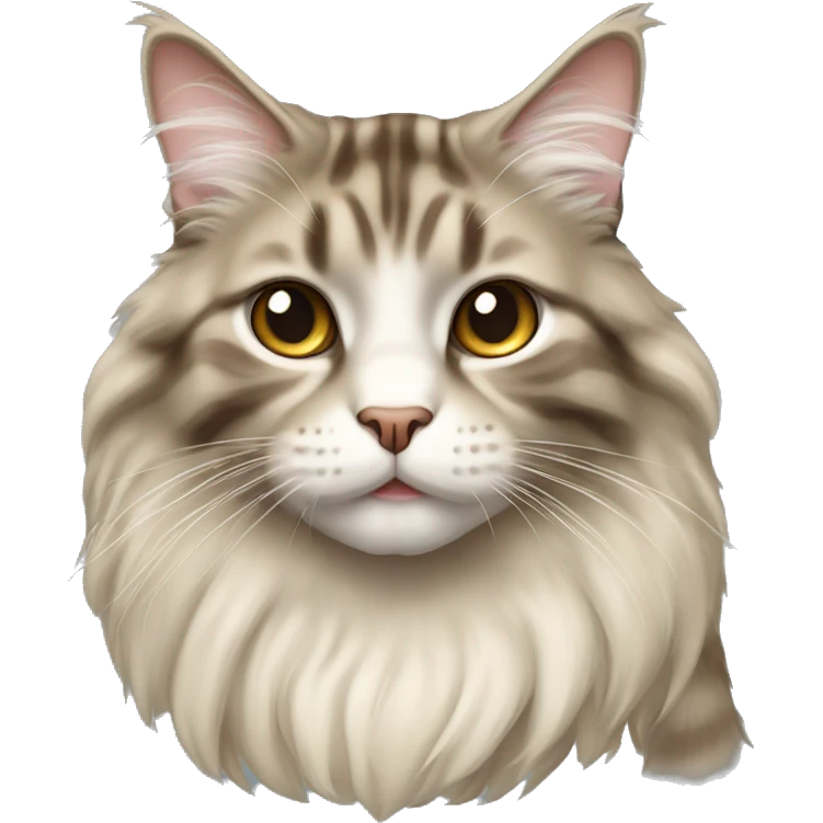 Main coon cat cream colered emoji
