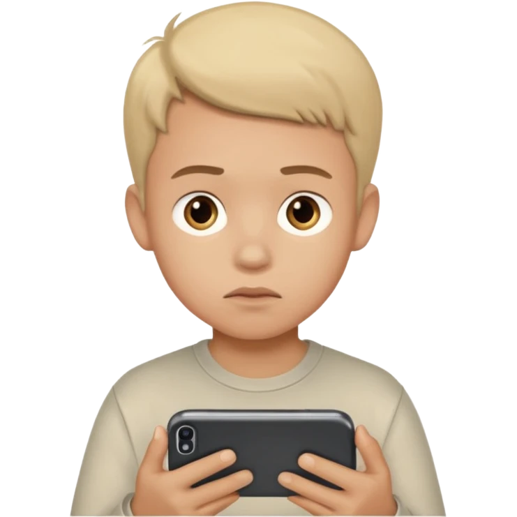 boy addicted to his Iphone emoji