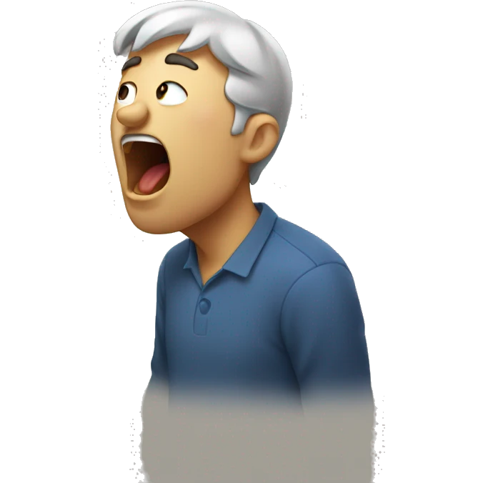man yawning emoji