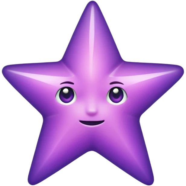 Purple shiny star emoji