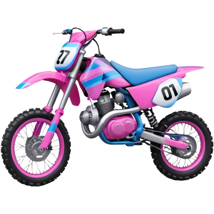 Can you please make a dirt bike emoji like that one but on a pink and blue bike emoji