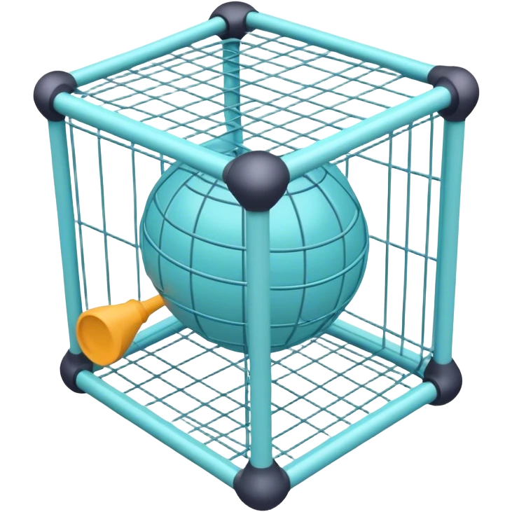 Create an emoji for 3D visualization and modeling. Show a 3D object with wireframe lines and a 3D modeling tool interface. Use modern, professional colors. Do not include any emojis or smiley faces. Make the background transparent. emoji