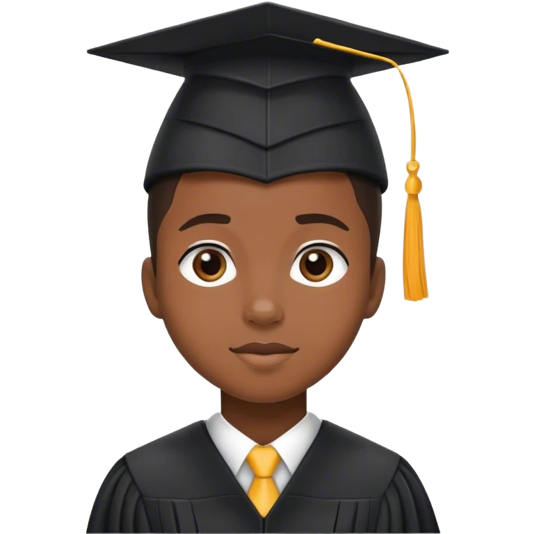 Black student cap emoji