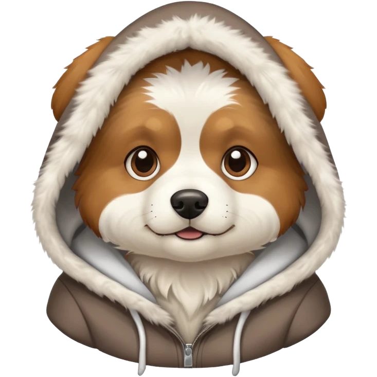Dog with a hoodie emoji
