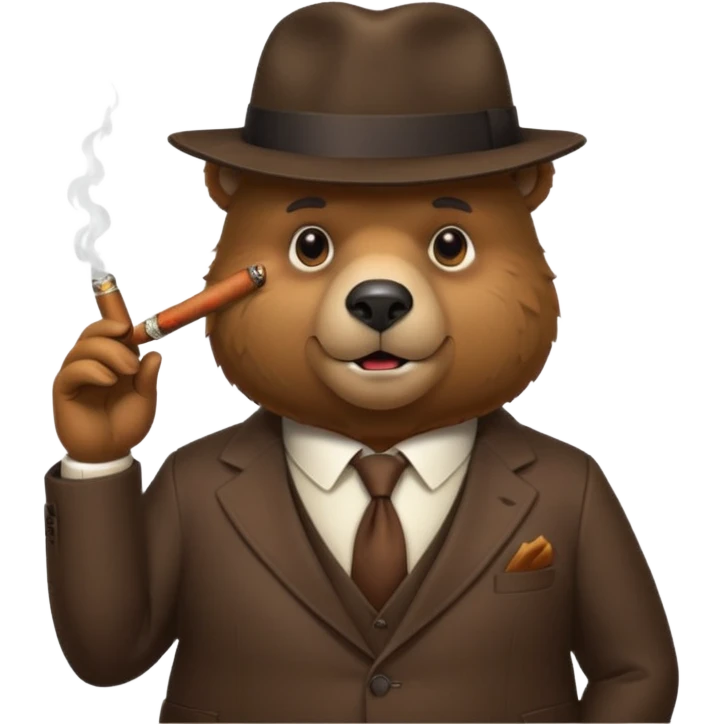 Медведь мафиози emoji