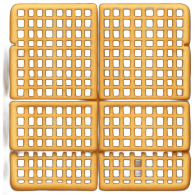 waffle with 4 x 7 square emoji