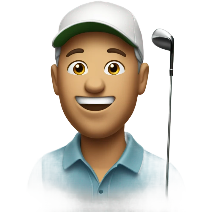 Excited golfer in hat emoji