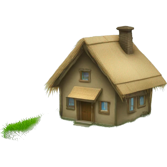 house with a grass roof emoji