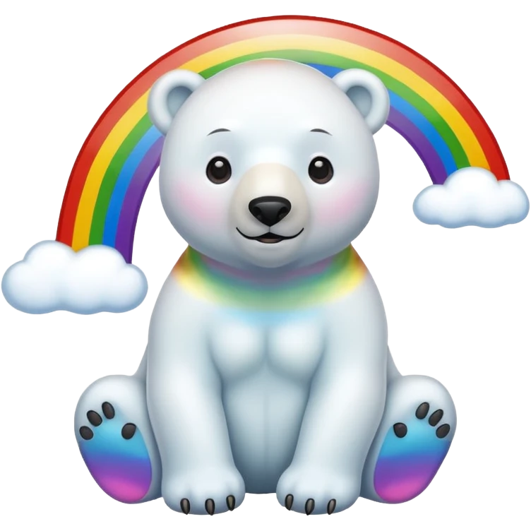 polar bear rainbow emoji