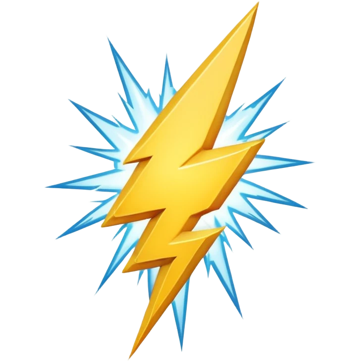 a white lightning emoji emoji