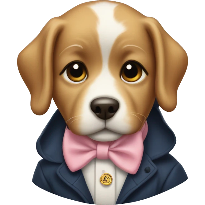 Preppy puppy emoji