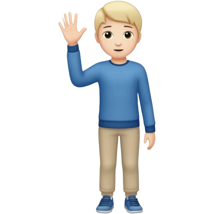 full body boy extending hand to get something emoji