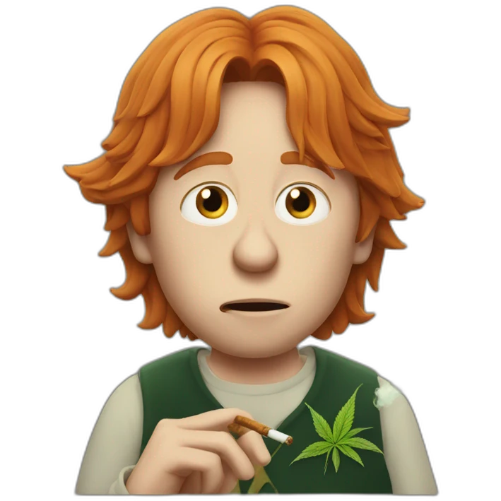 Ron Weasley smoking weed emoji