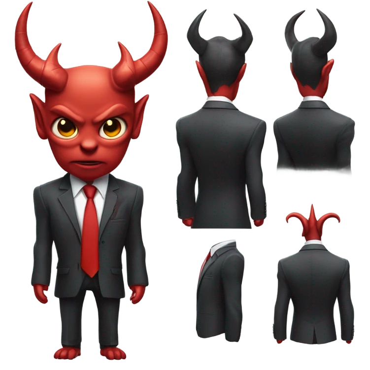 devil evil suit front and back emoji