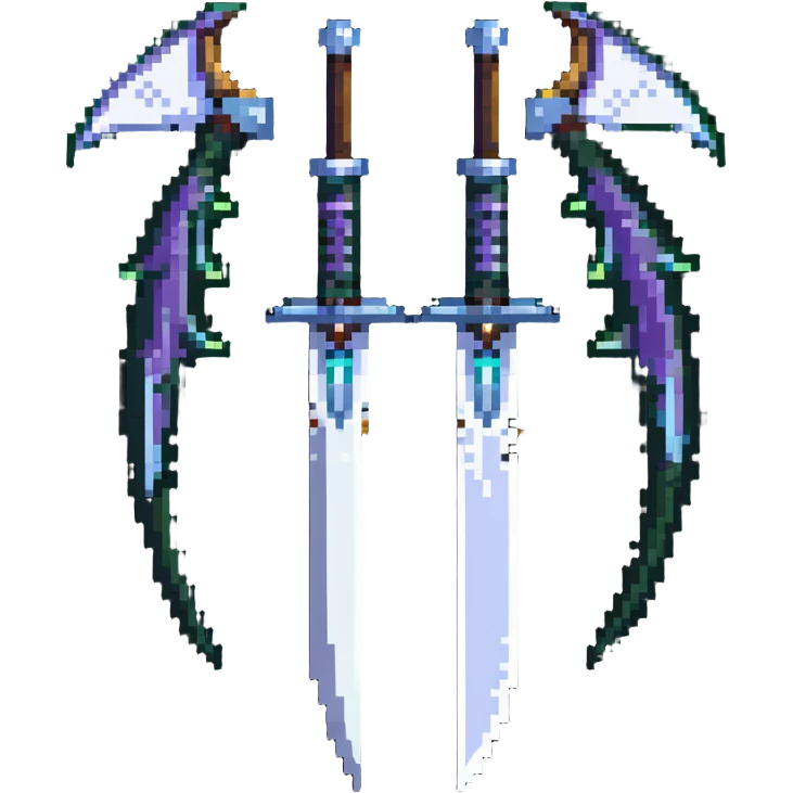Warglaives from World of Warcraft, curved dual blades, Illidan Stormrage's weapons emoji