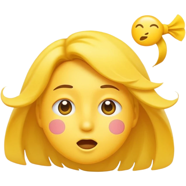 wind shown as a whimsical face blowing air in classic emoji style emoji