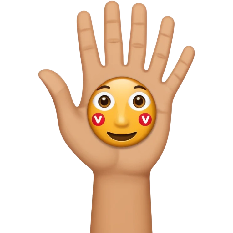 a hand waving, with a VPN badge on the wrist emoji