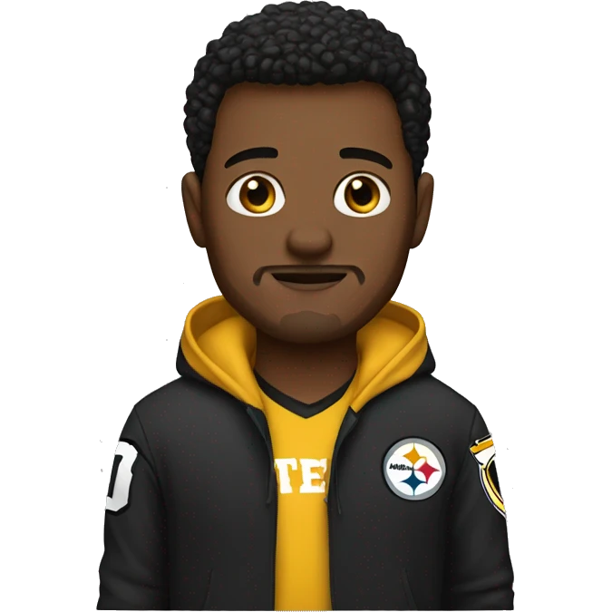 Man in Steelers hoodie emoji