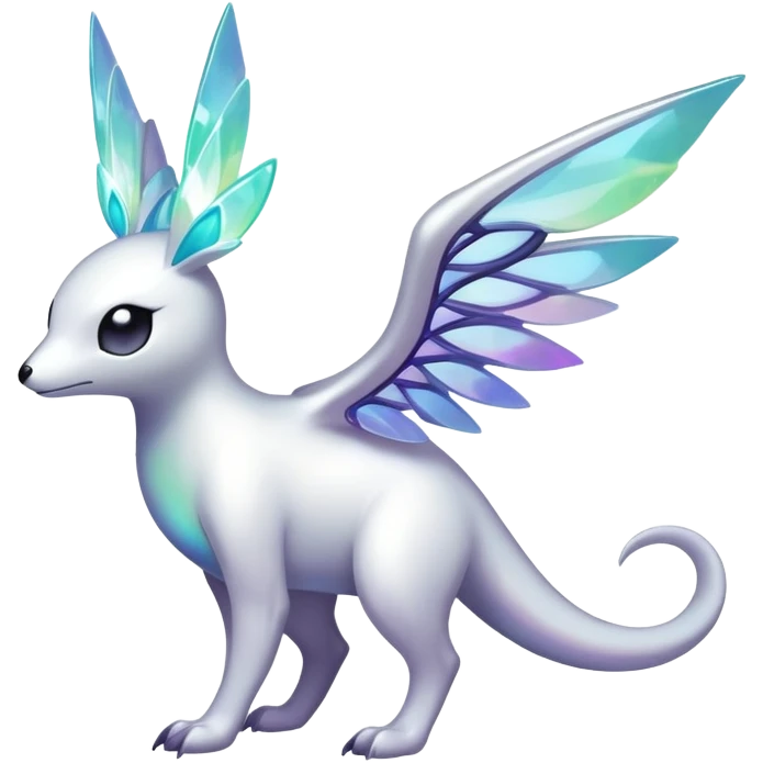  Iridescent white dark fakemon-creature  emoji