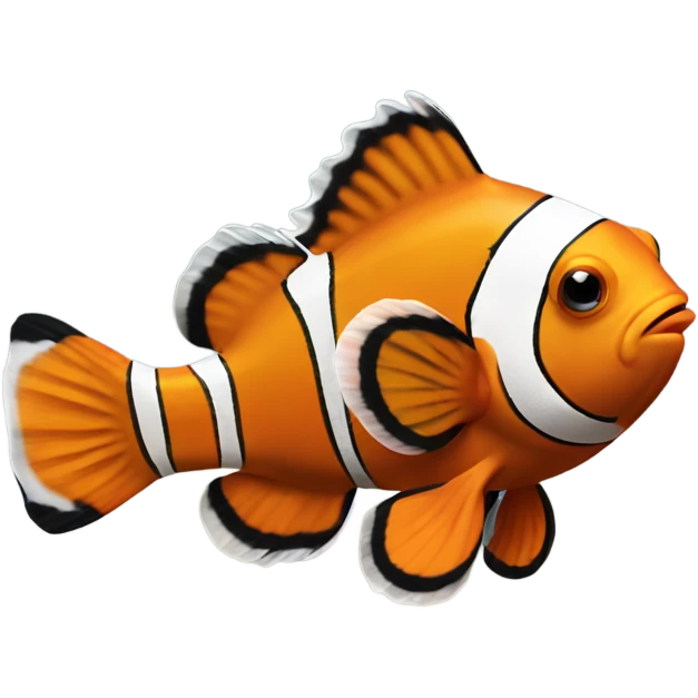 Clownfish with one small fin emoji
