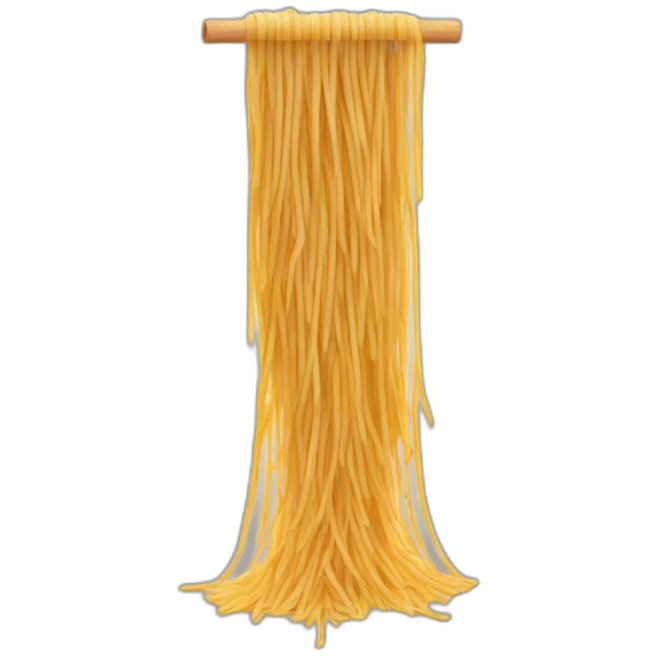 chart with downward trend made of spaghetti emoji