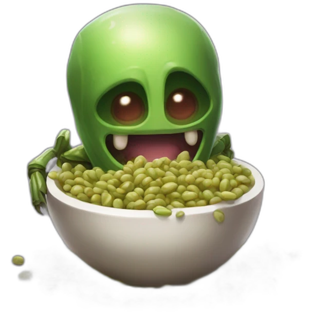 urgot from league of legends eating beans emoji