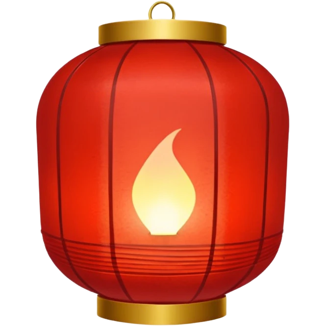 Paper Lantern + red glow, Street Lanterns. emoji