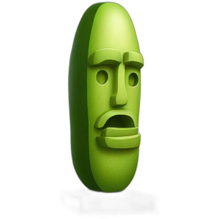 avocado moai statue emoji