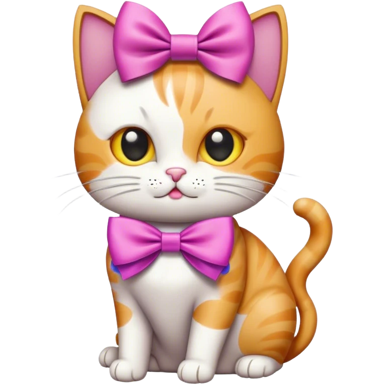 Cat with s bow emoji